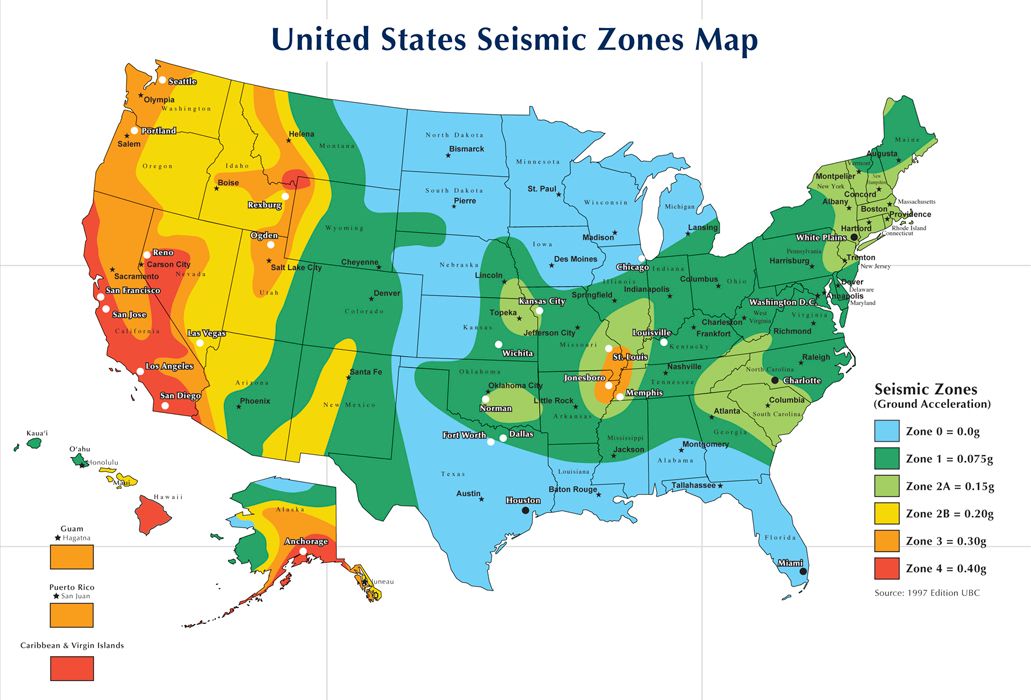 Seismic Zone Map Canada